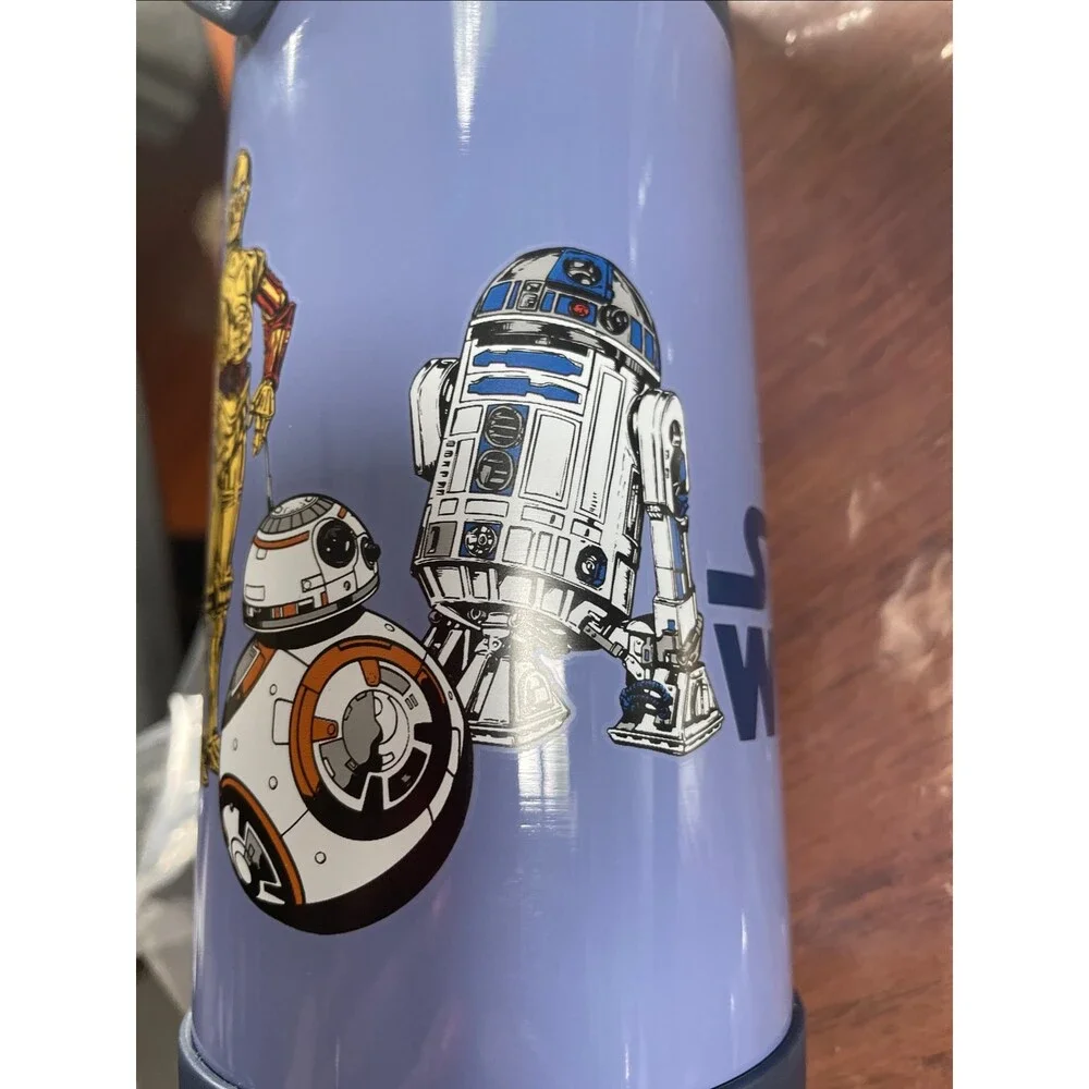 school Pottery barn Disney STAR WARS WATER BOTTLE Droid Jedi space mandalorian .